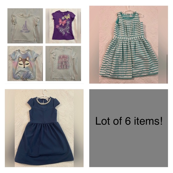 Girls size 7/8 lot tops and dresses - Picture 1 of 7
